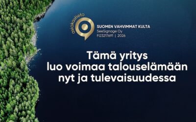 SeeSignagelle Suomen Vahvimmat Kulta -sertifikaatti